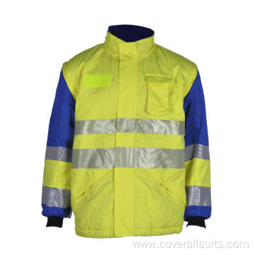 hi visibility safety reflective work wear jacket
